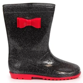 Galoches pour filles en brocart noir American Club le noir